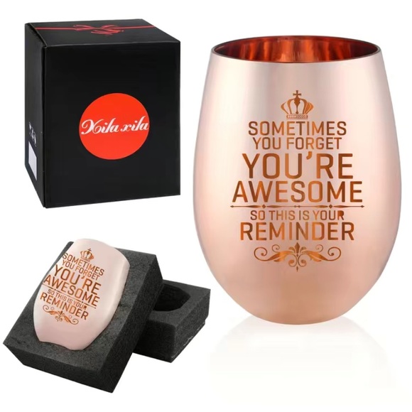 NEW 1pc 12oz “You’re Awesome” Rose Gold Stainless Steel Cup. - Picture 2 of 4